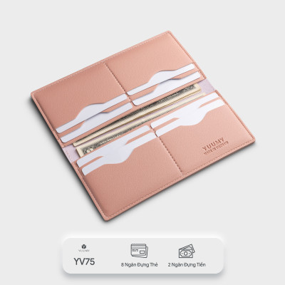 Ví Yuumy ( Thời trang nữ kiểu cầm tay dáng đứng - Ví da Ripple YV75 )