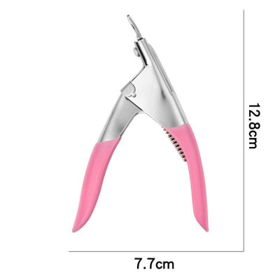 Kìm Cắt Móng Giả 12.5cm Tay Hồng, Thép Không Gỉ, Kìm Bấm Móng Giả Lực Bấm Mạnh, Làm Nail Chuyên Nghiệp Cho Salon Nữ Women