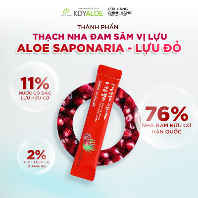 THẠCH NHA ĐAM SÂM LỰU ĐỎ HỮU CƠ KDY ALOE