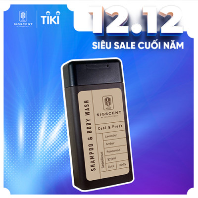 Sữa tắm dầu gội cho nam hương nước hoa 375ml Rebellious thương hiệu SIGSCENT