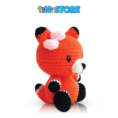 Cáo con cái cam ngồi - Bộ màu