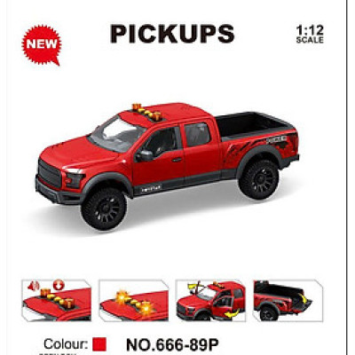 TOYSTAR - 666-89P Mô hình xe bán tải cảnh sát màu đỏ (KT 41x16x19cm)