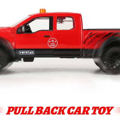 TOYSTAR - 666-89P Mô hình xe bán tải cảnh sát màu đỏ (KT 41x16x19cm)