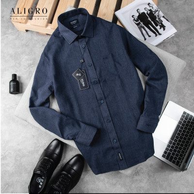 Áo sơ mi nam dài tay ALIGRO chất liệu pirma cotton mềm mịn, kiểu dáng đơn giản, tinh tế ALGS158