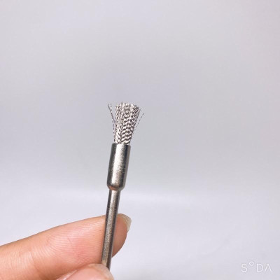 Chổi Vệ Sinh Đầu Mài Móng, Lông Đồng Cứng Vừa, Cán Thép Không Gỉ, Làm Sạch Hiệu Quả Dành Cho Thợ Làm Nail Sau Khi Mài