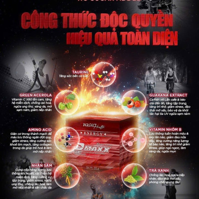 DMAXX thức uống bổ sung vitamin năng lượng không đường DAMODE 50 gói màu đỏ mỗi gói 2,2gr