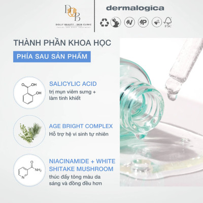 Serum xoá thâm, giảm mụn dành cho da mụn AGE BRIGHT CLEARING SERUM của Dermalogica