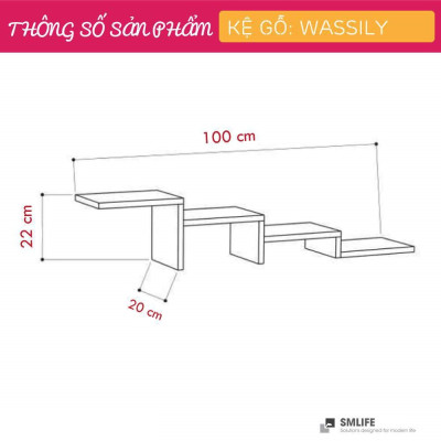 Kệ trang trí gỗ thiết kế mới lạ SMLIFE Wassily