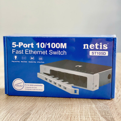 Bộ Chia Mạng NETIS Nhanh 5 - 8 Cổng 10/100 Mbps ST105D - ST108D bảo hành 24 tháng - Hàng chính hãng