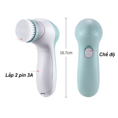 Máy Rửa Mặt 5 Đầu Thay Thế Loại Bỏ Vi Khuẩn, Bụi Bẩn Có Hại Giúp Trẻ Hóa Làn Da Và Sáng Bóng B0210