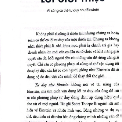 Tư Duy Như Einstein (Tái Bản)