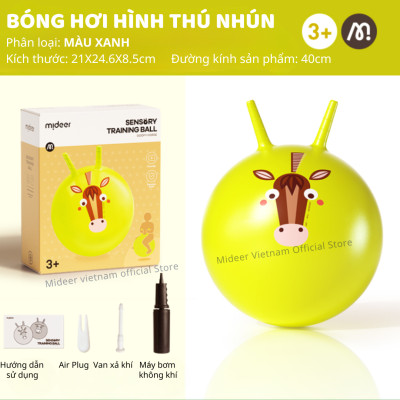Bóng tập yoga Mideer Sensory Training Bounce Ball, Bóng hơi rèn luyện giác quan cho bé