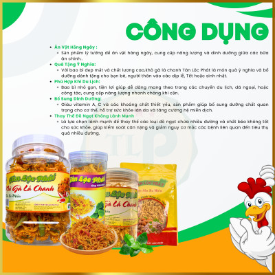 KHÔ GÀ LÁ CHANH COMBO 1KG - MỖI BỊCH 500G