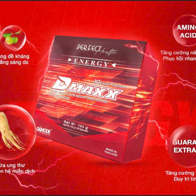 DMAXX thức uống bổ sung vitamin năng lượng không đường DAMODE 50 gói màu đỏ mỗi gói 2,2gr