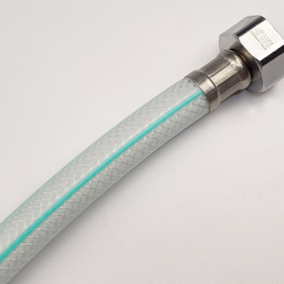 Dây cấp nước nhựa bọc bố dù chịu áp cao dài 50cm Eurolife EL-DCN50 (Trắng xanh)