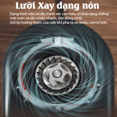 Máy xay hạt cà phê Espresso tự động tích hợp 31 chế độ xay thương hiệu Mỹ cao cấp HiBREW G3A - Hàng Nhập Khẩu