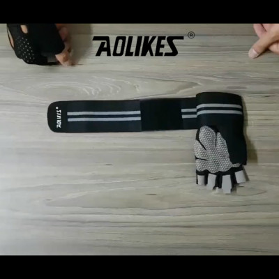 Găng tay nửa ngón tập gym, tập tạ Aolikes AL113B (1 đôi)