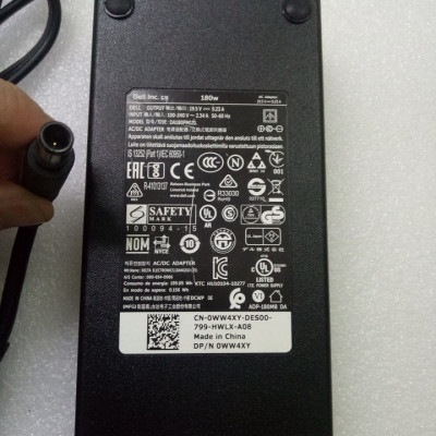 Adapter sạc laptop Dell 180w (19.5v-9,23A) Slim, kim to 7.4mm x 5.0mm dùng cho laptop Dell Alienware M14X, M15x, M17x, M17x R3, Dell Precision M4600, M4700, M6300, M6400, XPS L702X - Hàng chính hãng