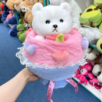 Bó hoa gấu bông Lena Dâu Lotso Thỏ cao cấp tặng người yêu bạn bè
