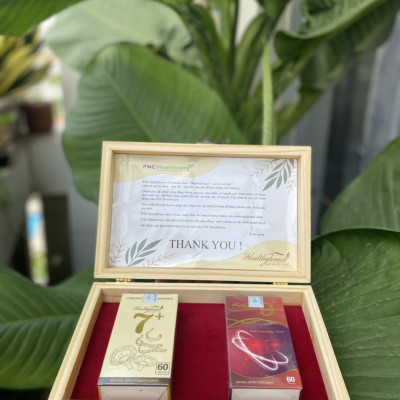 Combo 1 hộp Đông Trùng Linh Chi 7+ Hỗ Trợ Tăng Đề Kháng, Giảm Mệt Mỏi và 1 Hộp Viên Uống 9+ Tốt Gan Khỏe Người, Hộp 60 Viên