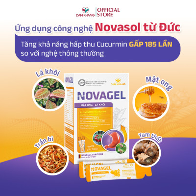 Combo Viên Uống Tinh Chất Nghệ Hỗ Trợ Giảm Đau Dạ Dày Novacurmin Hủ 30v + Gói Uống Hỗ Trợ Giảm Đau Dạ Dày Novagel