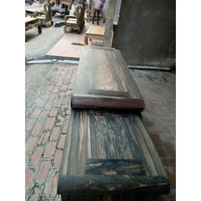 Kệ tivi kiểu nồi giữa gỗ mun hoa - Bình Long