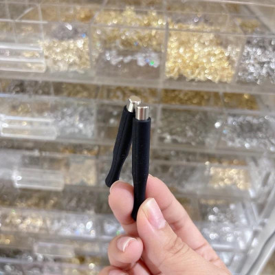 Nam Châm Tạo Mắt Mèo Đầu Tròn Bọc Silicon Đen 6cm Tạo Lực Hút Mạnh, Làm Nail Kèm Sơn Gel Tạo Hiệu Ứng cây Mắt Mèo Nữ Women