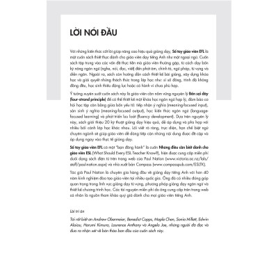 Sổ Tay Giáo Viên EFL - Bản Quyền