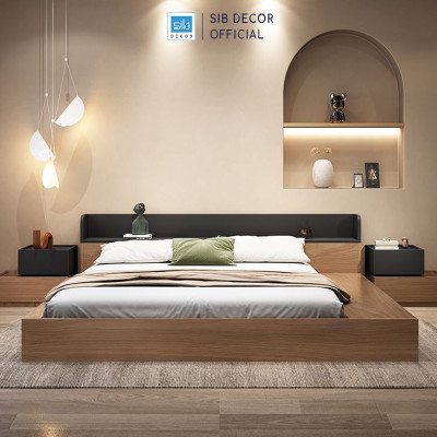 Giường Ngủ Tatami Kiểu Nhật Độc Đáo, Kèm 3 Ngăn Kéo Và Bệ Ngồi Rộng Rãi SIB Decor GN17