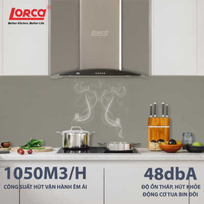 Máy Hút Mùi LORCA TA 2001PH - Hàng Chính Hãng Cao Cấp Bền Bỉ Tiết Kiệm Điện Chống Ồn Tốt