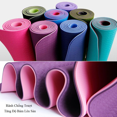 Thảm Yoga TPE 2 Lớp Siêu Dày 10mm (±0.5mm)  - Thảm Tập Yoga Định Tuyến TPE 2 Lớp Siêu Siêu Dày 10mm (±0.5mm) Chính Hãng miDoctor – Tặng Bao Đựng Thảm + Dây Buộc Thảm Tập Yoga