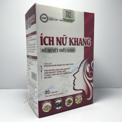Ích Nữ Khang - Bổ huyết, điều hoà kinh nguyệt – Lọ 30 viên