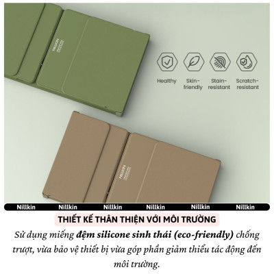 Bàn phím gấp gọn di động không dây bluetooth V5.2 tích hợp trackpad & phím số hiệu Nillkin Cube Pocket - Nhỏ gọn, mỏng nhẹ, phím tắt thông minh, hỗ trợ Androids & iOS, gõ thoải mái cho iPad cho iPhone, máy tính bảng, cho macbook, laptop - hàng nhập khẩu