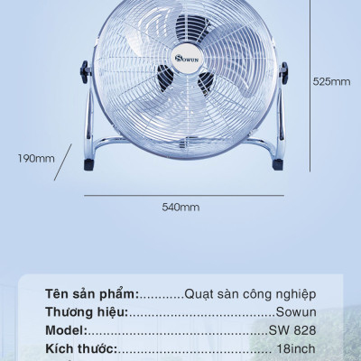 QUẠT SÀN SOWUN SW 828 Hàng chính hãng