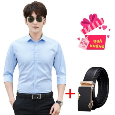 Combo Áo Sơ Mi Nam Công Sở Tặng Thắt Lưng Vàng Thời Trang Áo Thun Nam PONIVA Thời Trang Nam Lịch Lãm