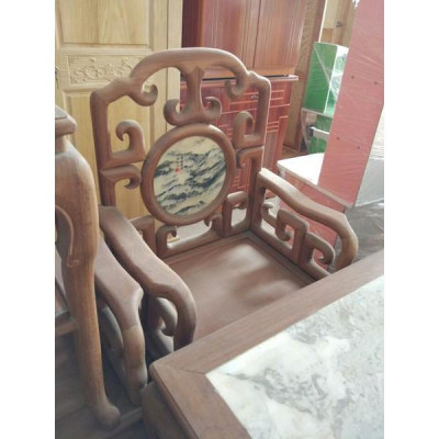 Bộ Bàn Ghế Guột Móc Mỏ Khảm Đá Gỗ Gụ