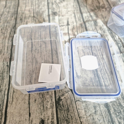 Bộ 3 Hộp Nhựa Classic Lock&Lock Hình Chữ Nhật Khóa 4 Cạnh Kín Hơi (1 Hộp 1L và 2 Hộp 470ml)