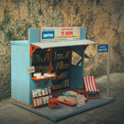 MÔ HÌNH SÀI GÒN TÍ HON - TIỆM SÁCH CŨ - AD05