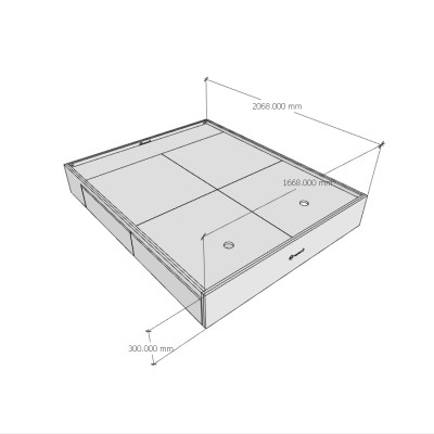 [Happy Home Furniture] OLA, Giường ngủ 3 ngăn kéo, GNG_097, GNG_098, GNG_099, GNG_100