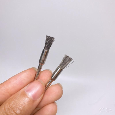 Chổi Vệ Sinh Đầu Mài Móng, Lông Đồng Cứng Vừa, Cán Thép Không Gỉ, Làm Sạch Hiệu Quả Dành Cho Thợ Làm Nail Sau Khi Mài