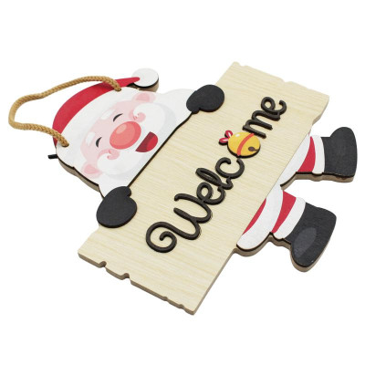 Bảng Gỗ Treo Tường Trang Trí Giáng Sinh - Bách Mộc - Noel Welcome