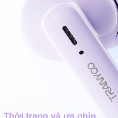 Tai nghe Bluetooth 5.3 TRANYOO T-M26, khử tiếng ồn thông minh, thiết kế đẹp, sang trọng, pin trâu - Hàng chính hãng