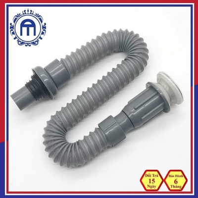 Bộ xả lavabo ruột gà KG48 nhấn nhựa abs cao cấp, dùng cho chậu lavabo treo tường - Hàng chính hãng