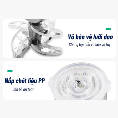 Máy Xay Thịt Đa Năng 300ml Misu Louis – Cối Thủy Tinh, 6 Lưỡi Dao Sắc, Công Suất 200W – Xay Thức Ăn Dặm, Rau Củ, Gia Vị, Tiện Dụng Tại Nhà- HÀNG CHÍNH HÃNG MINIIN