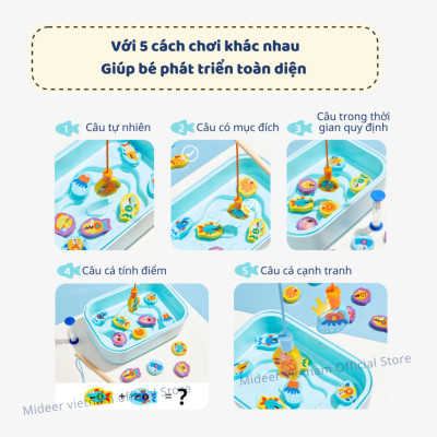 Đồ chơi câu cá nam châm bằng gỗ Mideer Magnetic Fishing Toy cho bé