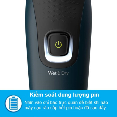 Máy cạo râu khô và ướt Philips AquaTouch S1121 Serial 1000 với lưỡi cạo ComfortCut tự mài - HÀNG NHẬP KHẨU