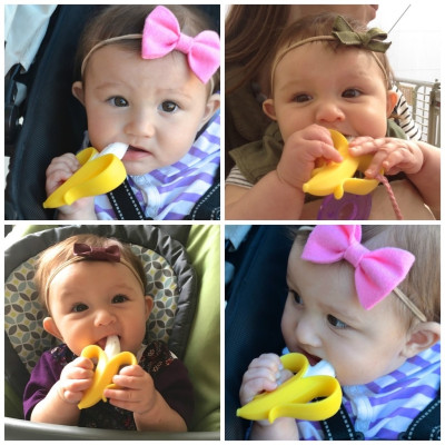 [ 782-Nuby ] Ngậm nướu hình quả chuối cho bé, chất liệu silicone ( 3m+ )