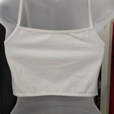 Combo 2 áo lá học sinh vải cotton không mút cổ ngang