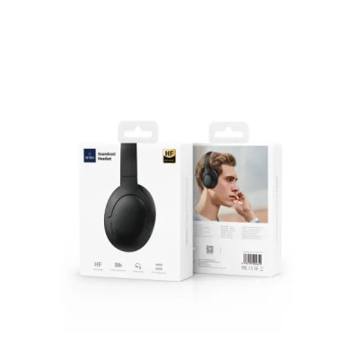 Tai nghe chụp bluetooth không dây Wiwu Soundcool Headset TD-02 Wireless tương thích với các dòng điện thoại, hỗ trợ nhạc Bluetooth/Aux - Hàng chính hãng