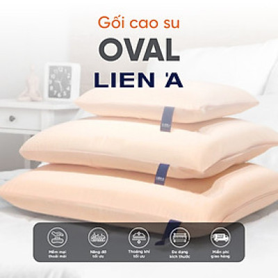 Gối Cao Su Liên Á Oval LAGOV4565 (45 x 65 cm) - Trắng